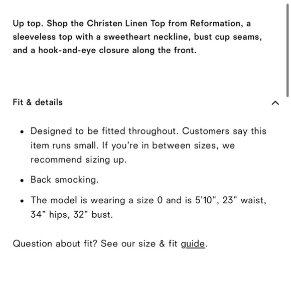 NWT • Reformation Christen Top in Dunes Check - Picture 5 of 7